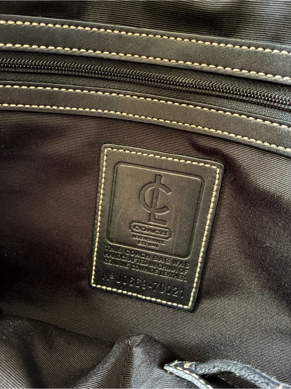Coach Black Leather Men's Briefcase Messenger Bag - Classic Professional Y2K - Picture 6 of 6